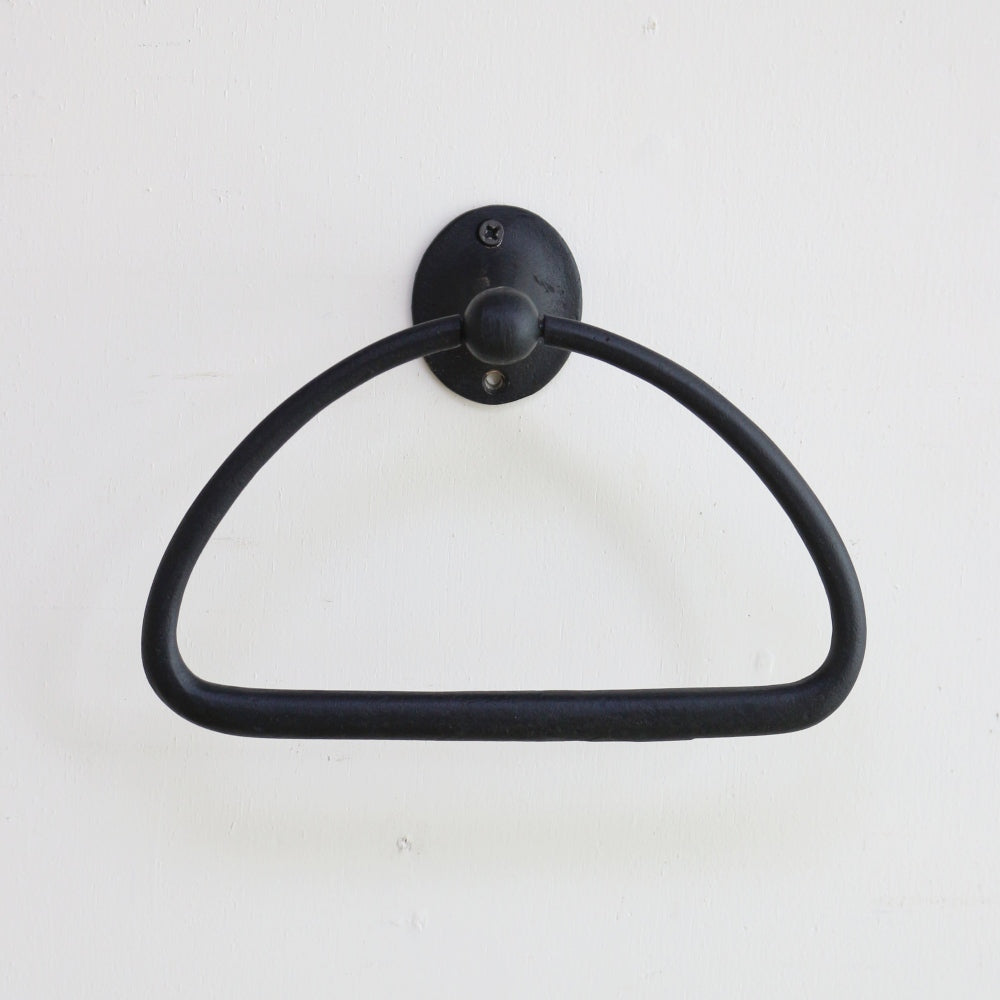 オシャレなマットブラック♪ タオル掛け(Q TOWEL RING BK) DV1-TR510BK