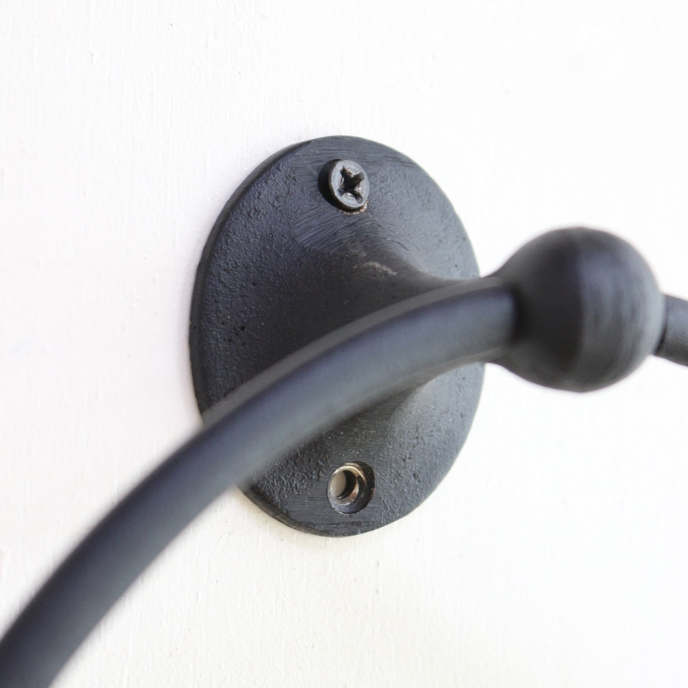 オシャレなマットブラック♪ タオル掛け(Q TOWEL RING BK) DV1-TR510BK