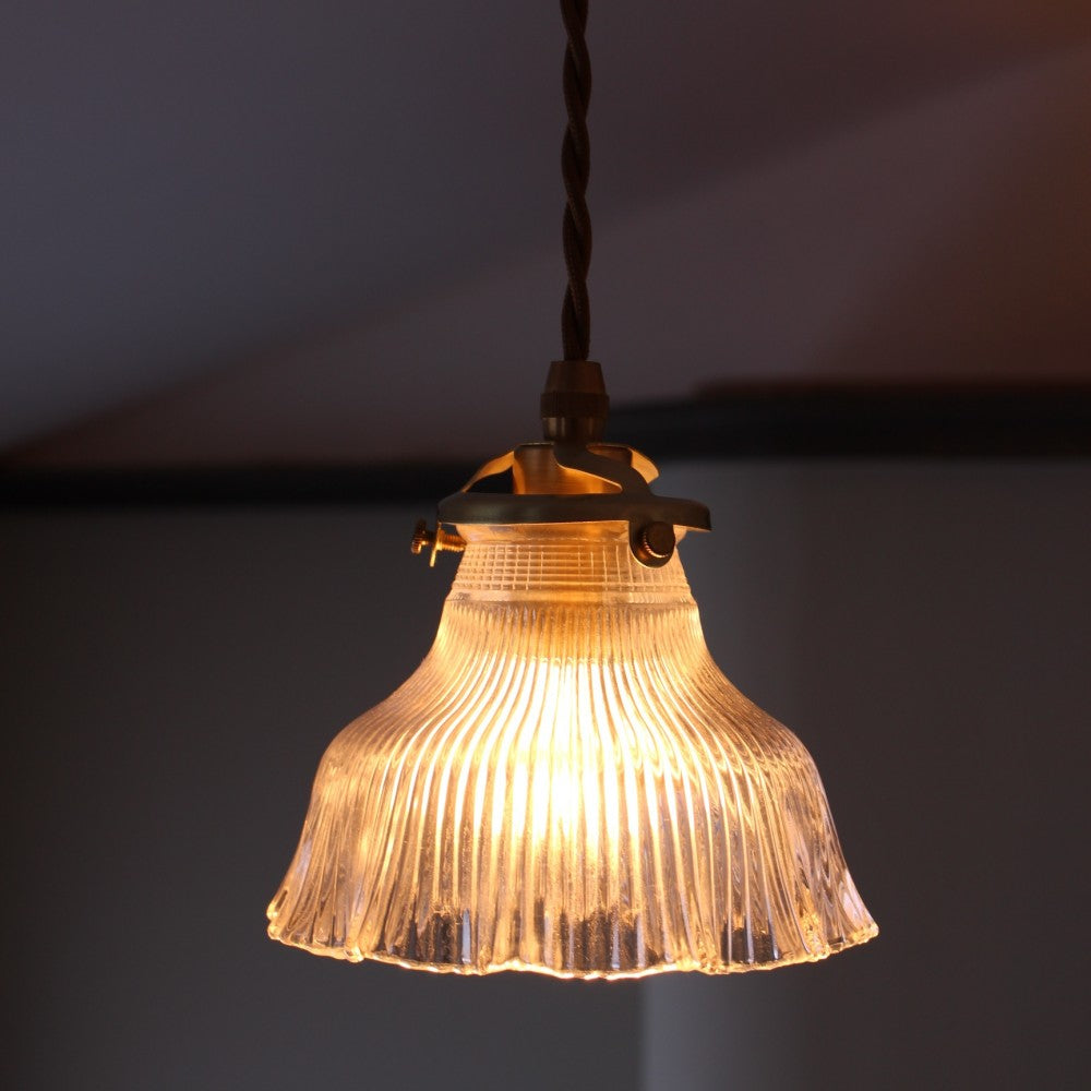 フリルのように上品で可愛らしい ガラスシェードのペンダントライトセット【灯具A】 FC1-1822-TG06G