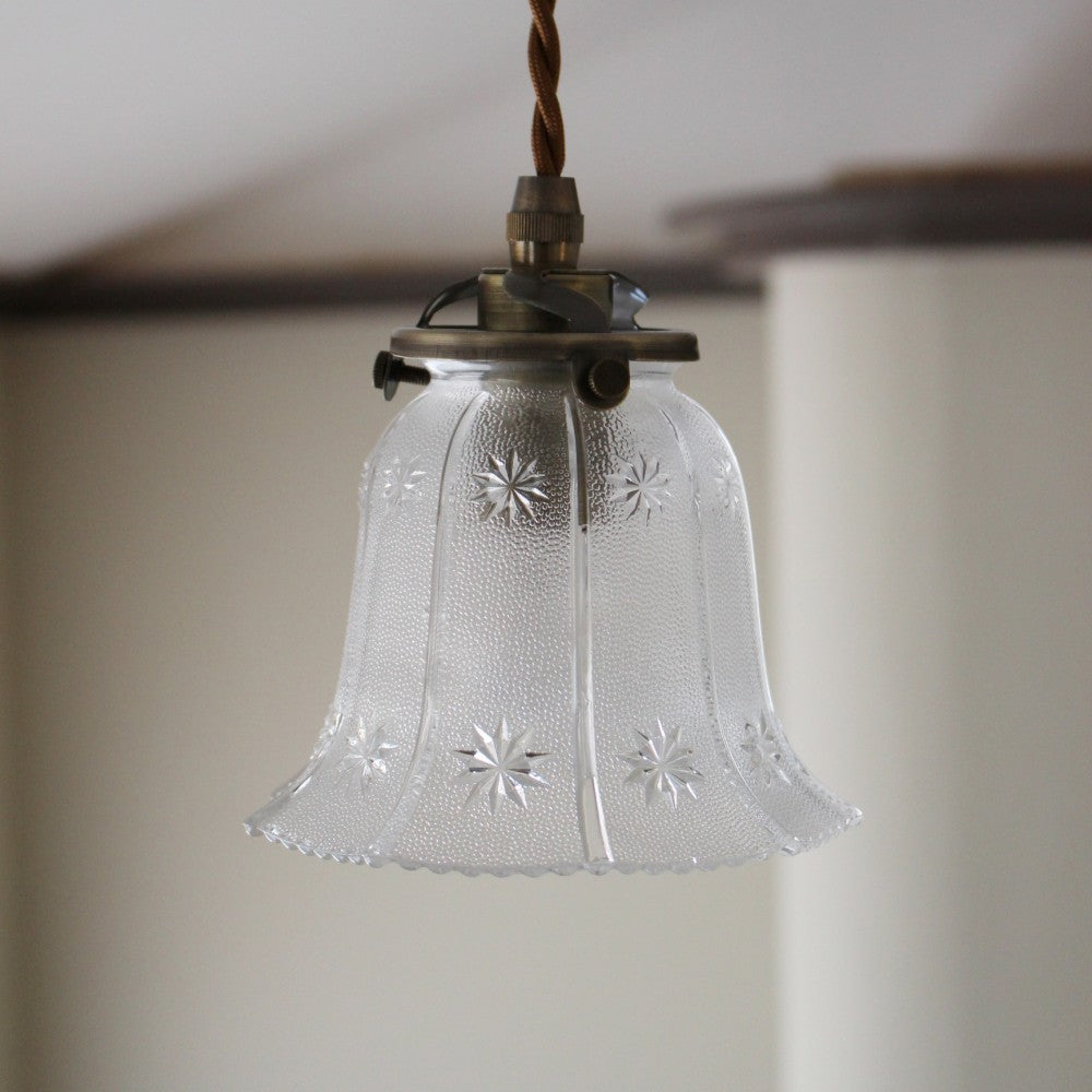 優しい灯りがこぼれる ガラスシェードのペンダントライトセット【灯具A】 FC1-334-TG06A