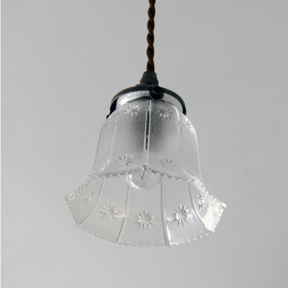 優しい灯りがこぼれる ガラスシェードのペンダントライトセット【灯具A】 FC1-334-TG06A