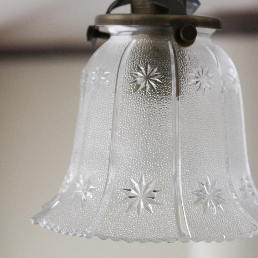 優しい灯りがこぼれる ガラスシェードのペンダントライトセット【灯具A】 FC1-334-TG06A