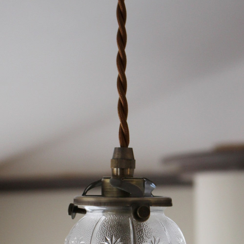 優しい灯りがこぼれる ガラスシェードのペンダントライトセット【灯具A】 FC1-334-TG06A