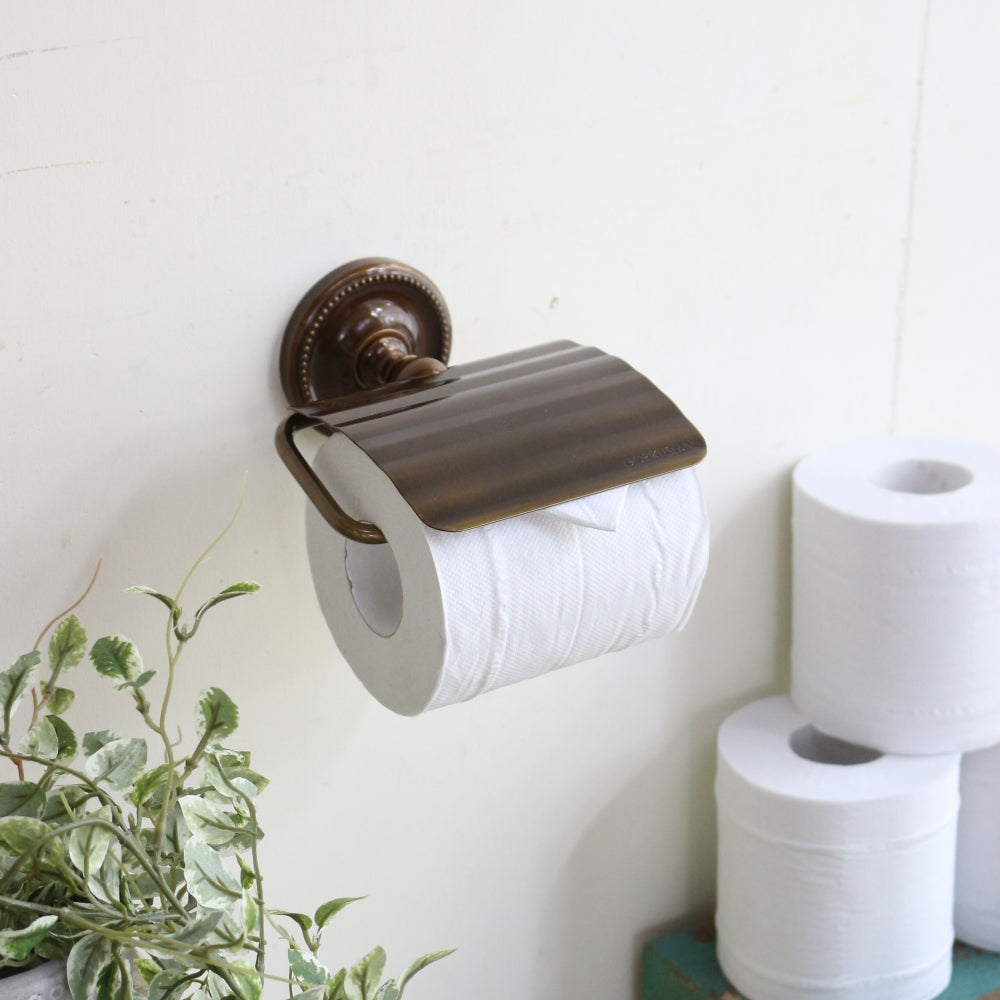 オシャレな存在感♪ トイレットペーパーホルダー PB 真鍮アンティーク仕上げ GR1-640616