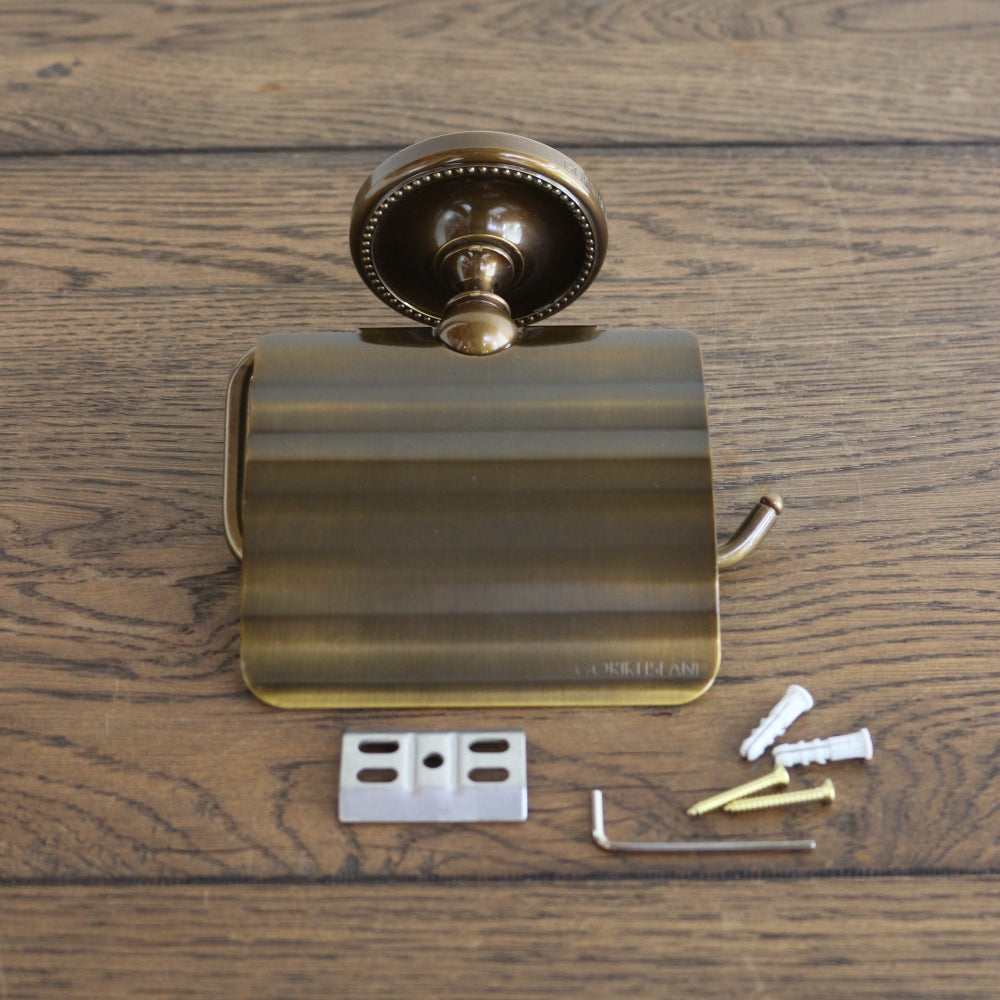 オシャレな存在感♪ トイレットペーパーホルダー PB 真鍮アンティーク仕上げ GR1-640616