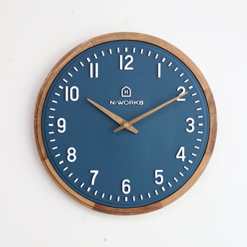 オシャレなネイビーカラー♪ 壁掛け時計「エコル」 IM1-CL-4072