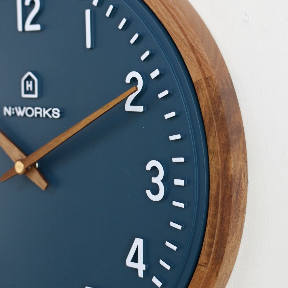 オシャレなネイビーカラー♪ 壁掛け時計「エコル」 IM1-CL-4072