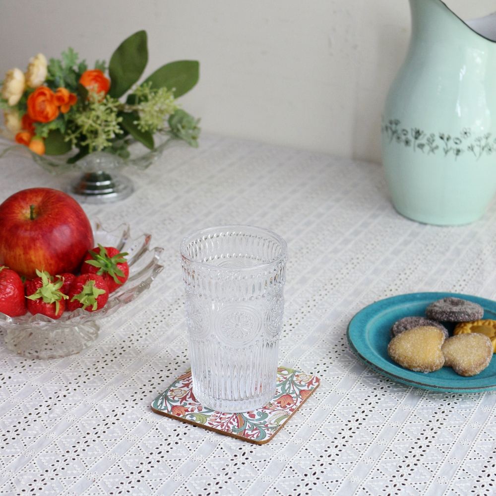 ウィリアム・モリス柄のおしゃれなコースター4枚セット♪  GOLDEN LILY(ゴールデン・リリー) KE1-WM-4C-GLT