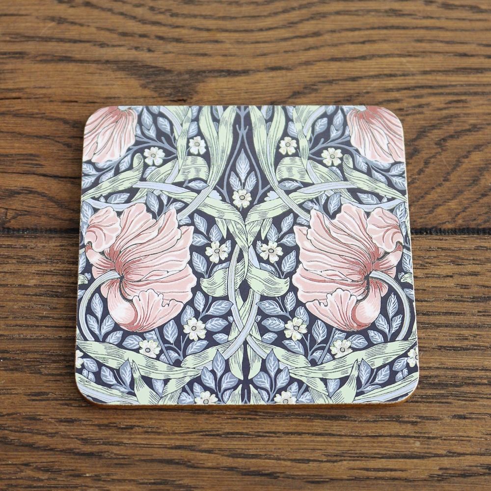 ウィリアム・モリス柄のおしゃれなコースター4枚セット♪  PIMPERNEL(ピンパネル) KE1-WM-4C-PIB