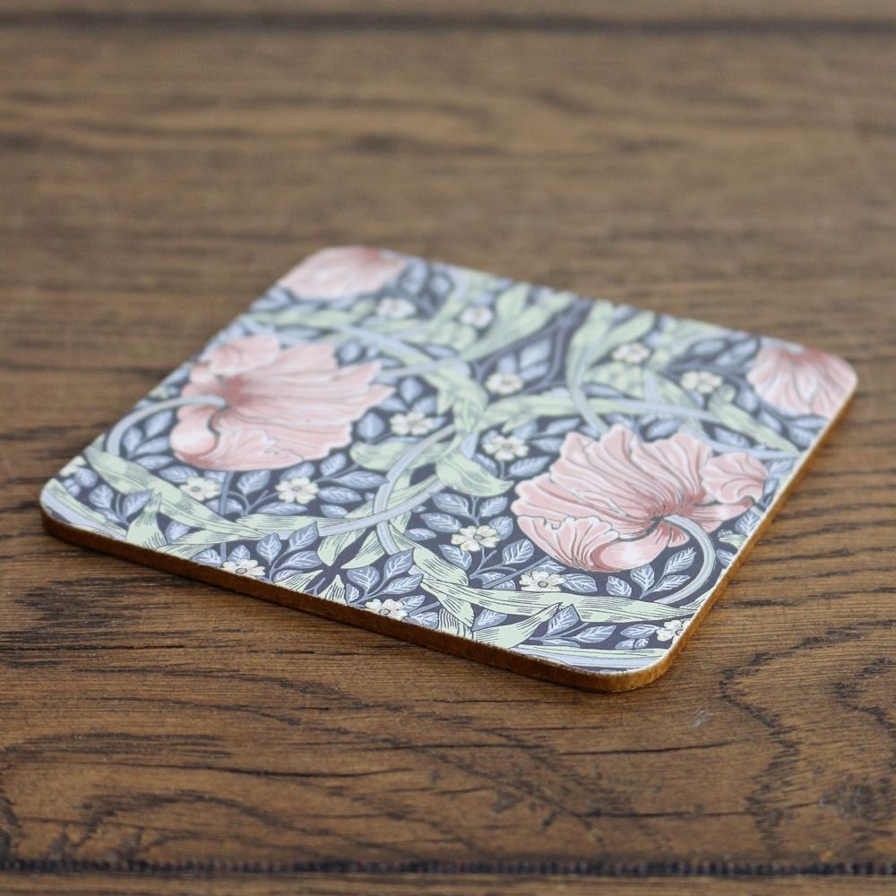 ウィリアム・モリス柄のおしゃれなコースター4枚セット♪  PIMPERNEL(ピンパネル) KE1-WM-4C-PIB