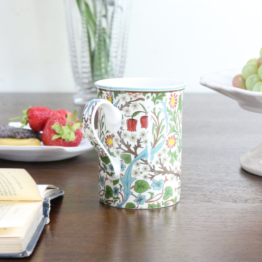 ウィリアム・モリス デザインで息抜きを♪ マグカップ ブラックトーン KE1-WM-MG-BT