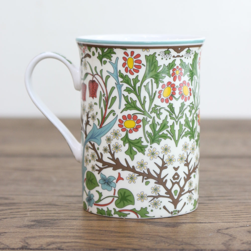 ウィリアム・モリス デザインで息抜きを♪ マグカップ ブラックトーン KE1-WM-MG-BT