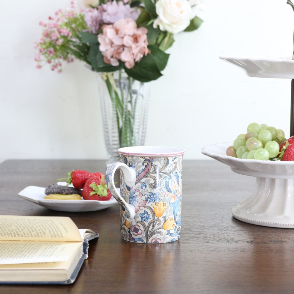 ウィリアム・モリス デザインで息抜きを♪ マグカップ ゴールデンリリー KE1-WM-MG-GL