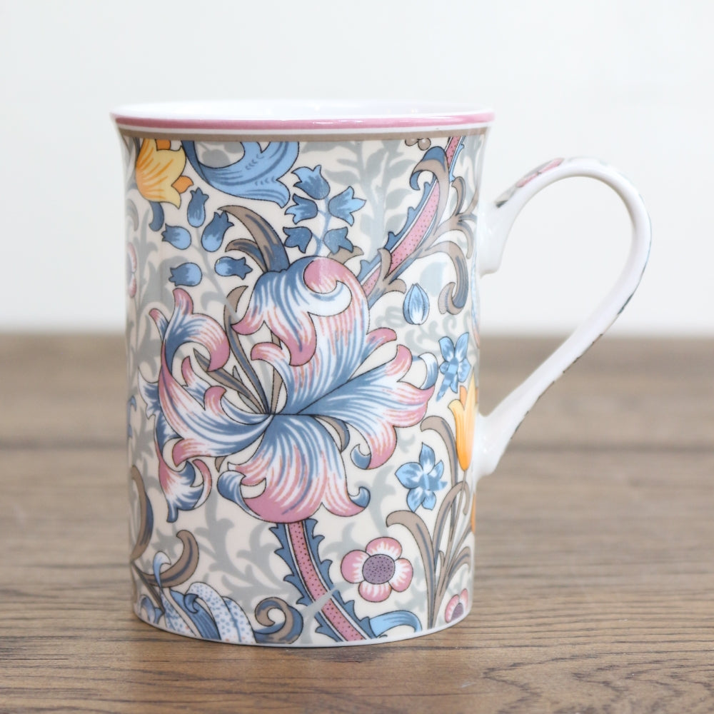 ウィリアム・モリス デザインで息抜きを♪ マグカップ ゴールデンリリー KE1-WM-MG-GL