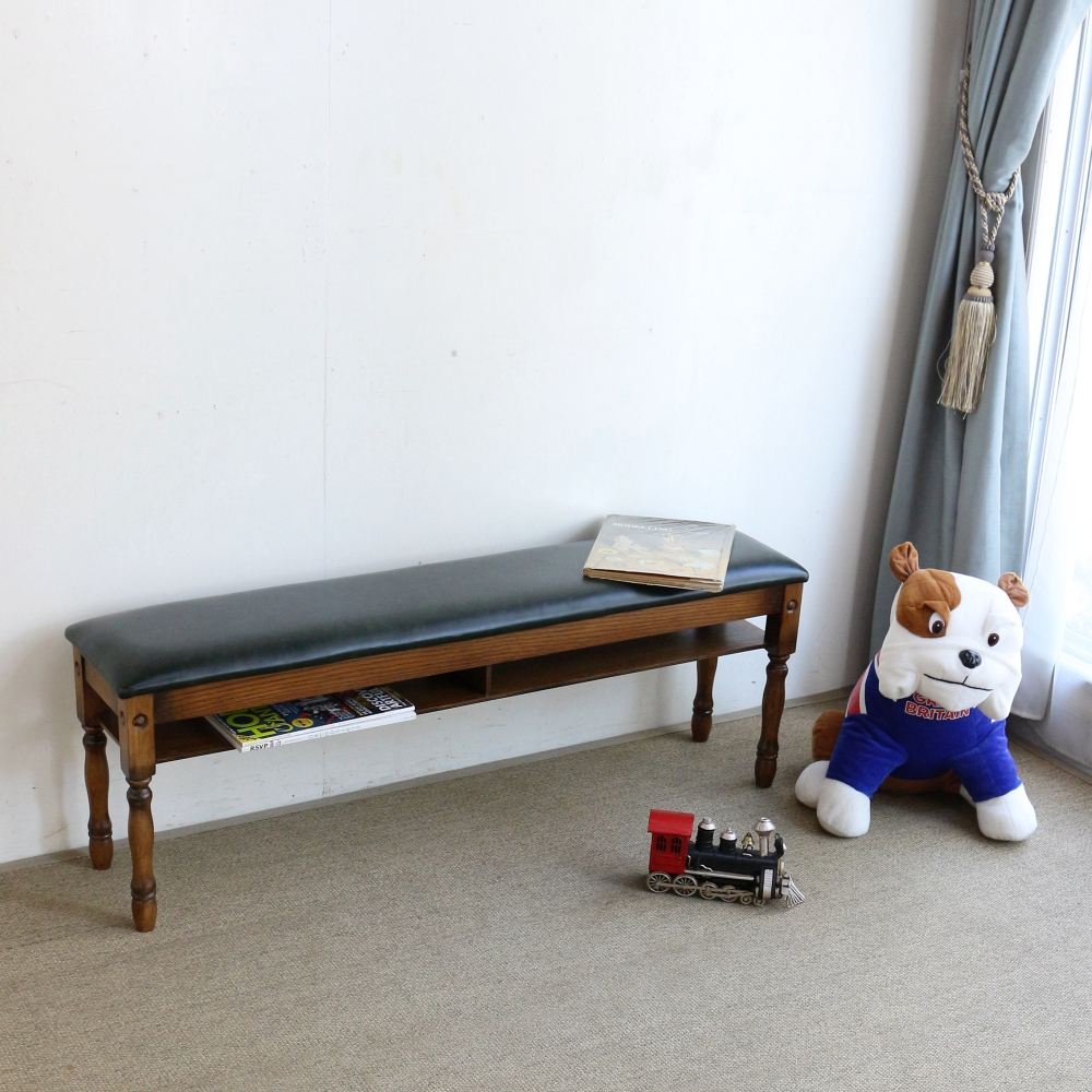 オシャレなベンチ♪ アンティーク調 玄関スツール(幅120) MC2-JG333-120
