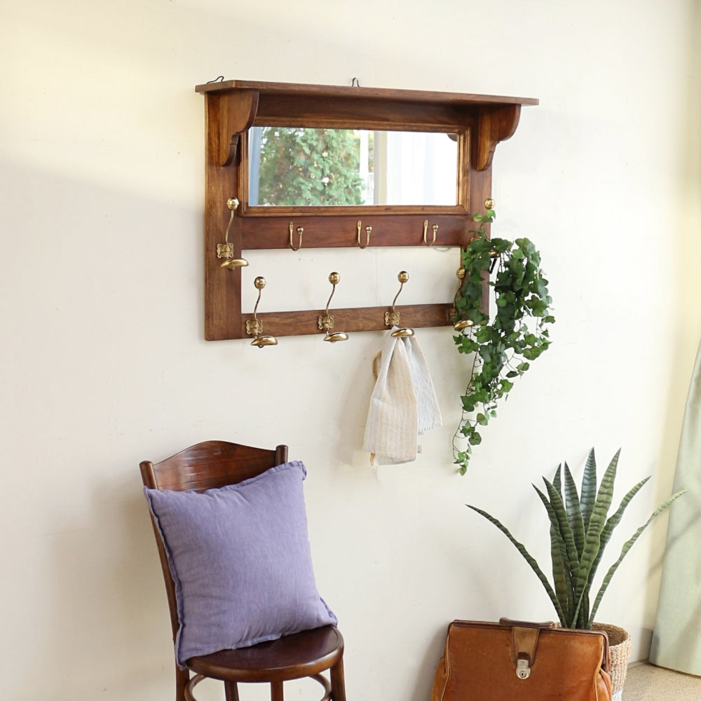 オシャレなアンティーク仕上げ♪ エントランスミラーシェルフ MN1-24033131