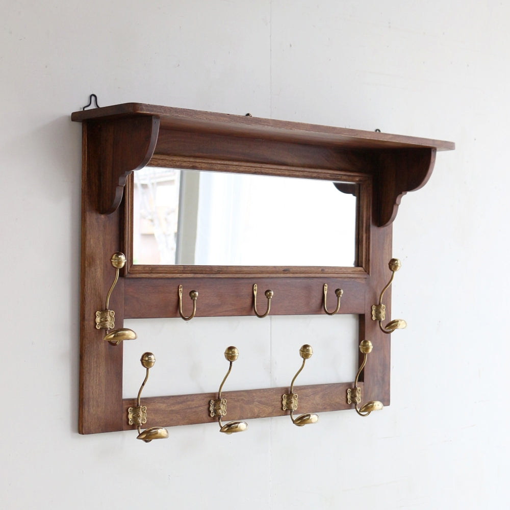 オシャレなアンティーク仕上げ♪ エントランスミラーシェルフ MN1-24033131