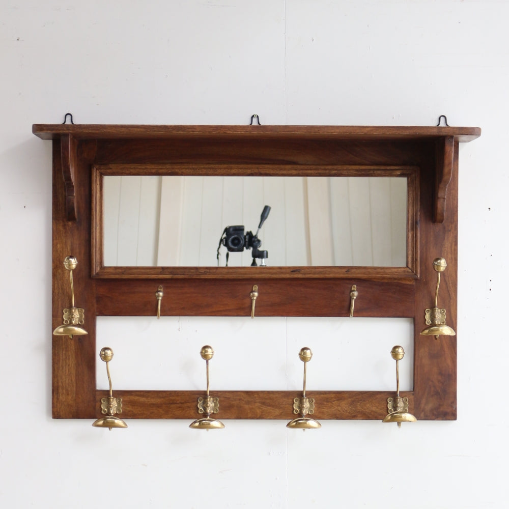 オシャレなアンティーク仕上げ♪ エントランスミラーシェルフ MN1-24033131