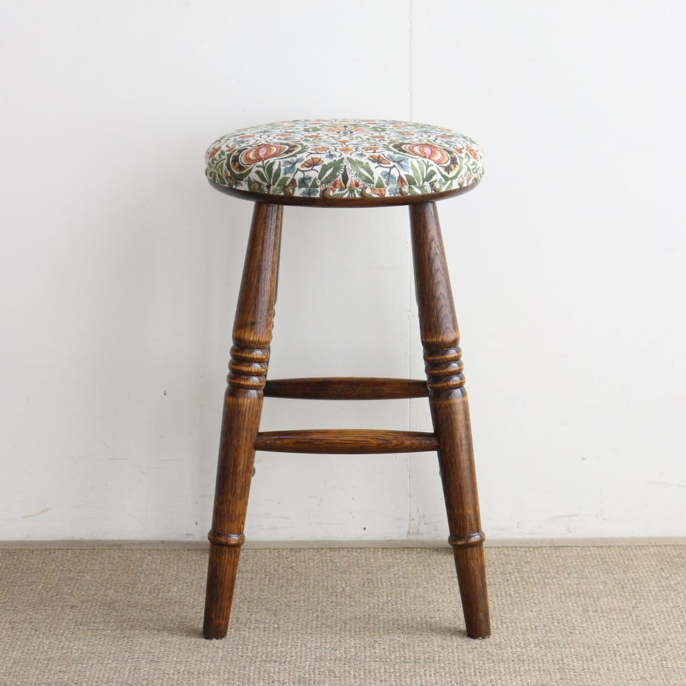 ウィリアム・モリスのテキスタイル(Little Chintz 408)♪  オリジナル・ロースツール OL-LS-LITTLE408D