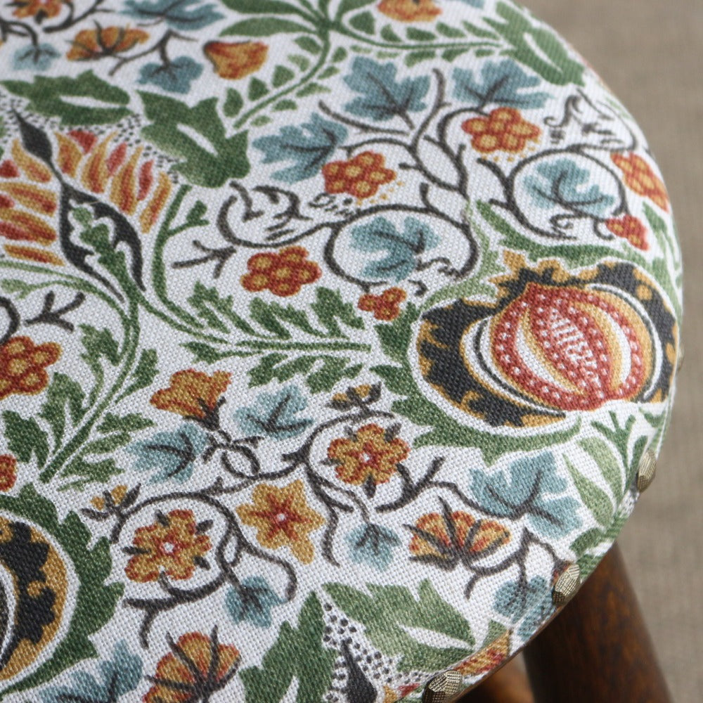 ウィリアム・モリスのテキスタイル(Little Chintz 408)♪  オリジナル・ロースツール OL-LS-LITTLE408D