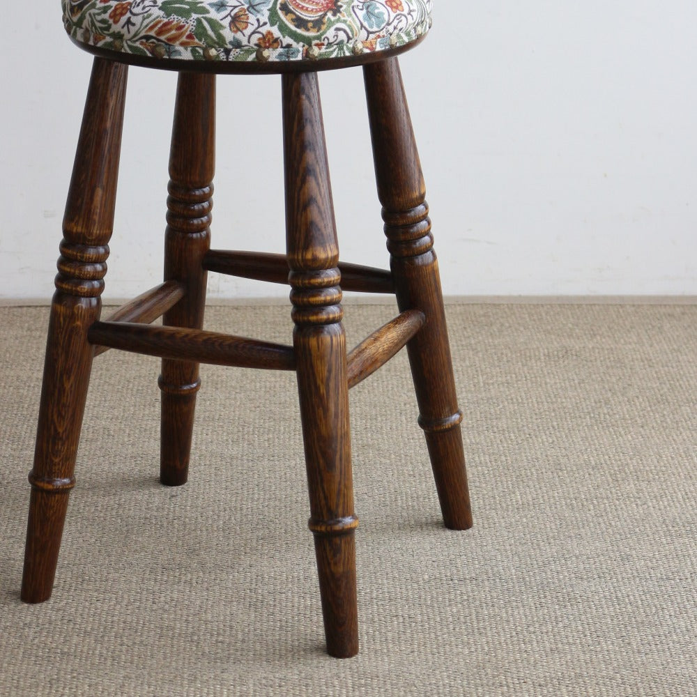 ウィリアム・モリスのテキスタイル(Little Chintz 408)♪  オリジナル・ロースツール OL-LS-LITTLE408D