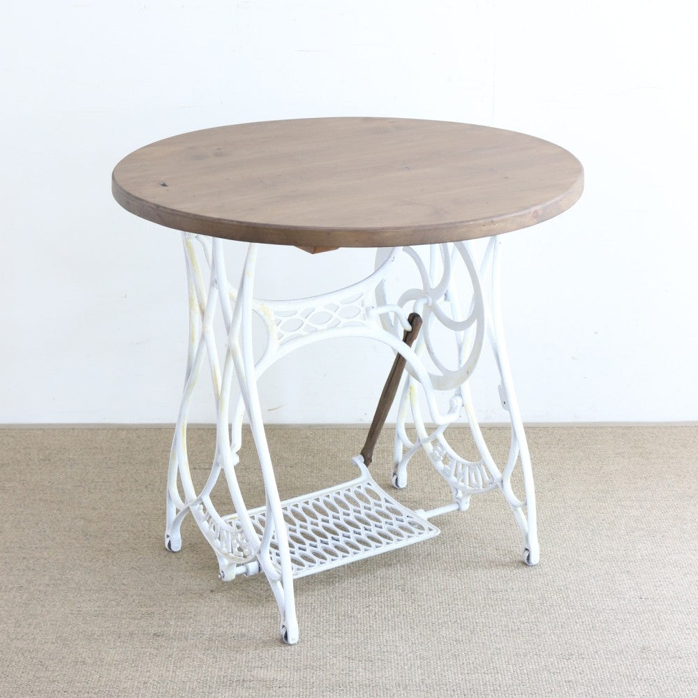 エレガントな形を楽しんで♪ ミシン脚テーブル 直径800mm VC-TOST80