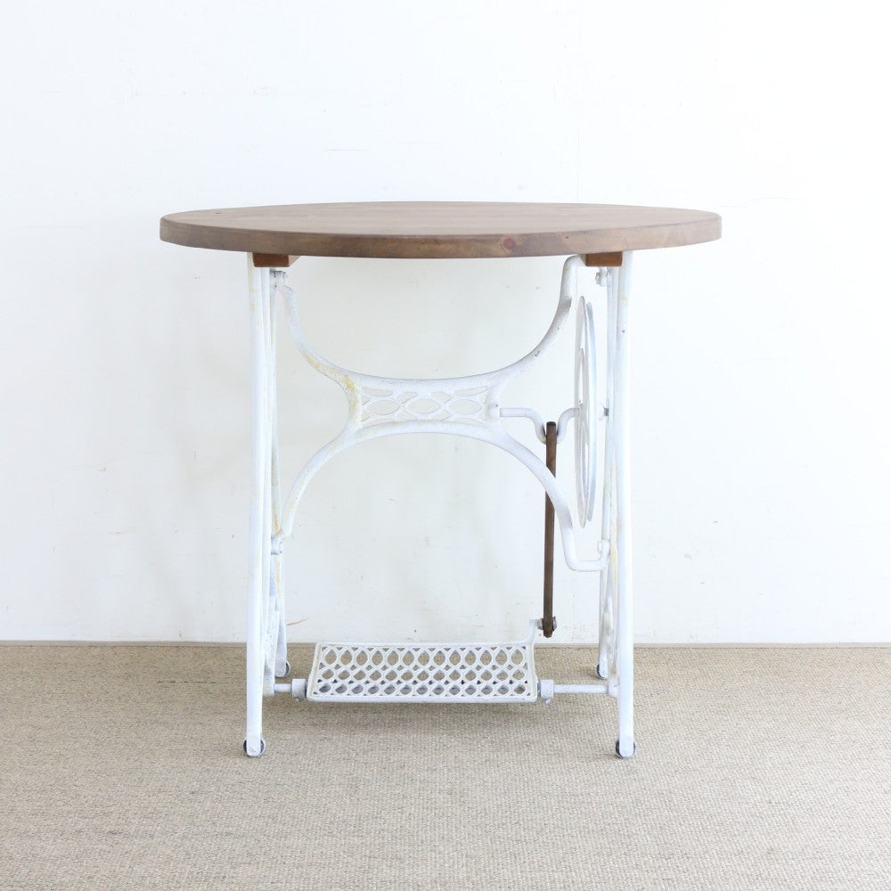 エレガントな形を楽しんで♪ ミシン脚テーブル 直径800mm VC-TOST80