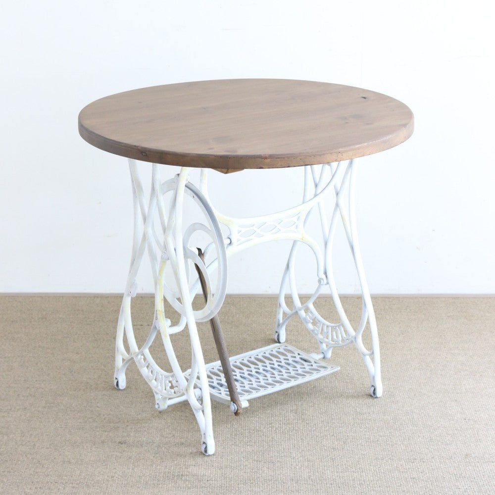 エレガントな形を楽しんで♪ ミシン脚テーブル 直径800mm VC-TOST80