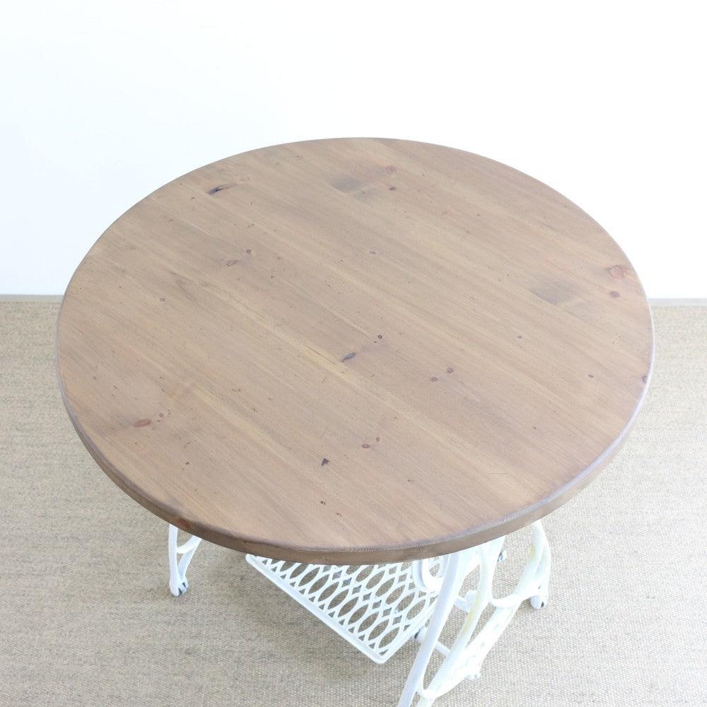 エレガントな形を楽しんで♪ ミシン脚テーブル 直径800mm VC-TOST80