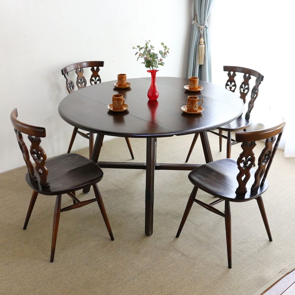 アーコールの丸テーブル♪ ドロップリーフテーブル VC102-186