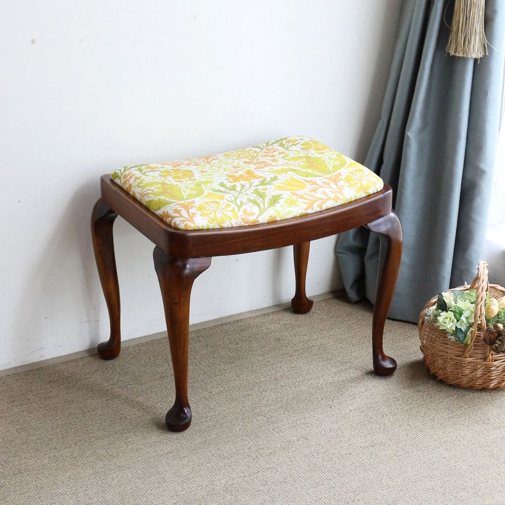 エレガントな猫脚スツール♪ クイーンアンスツール VC103-074-226989