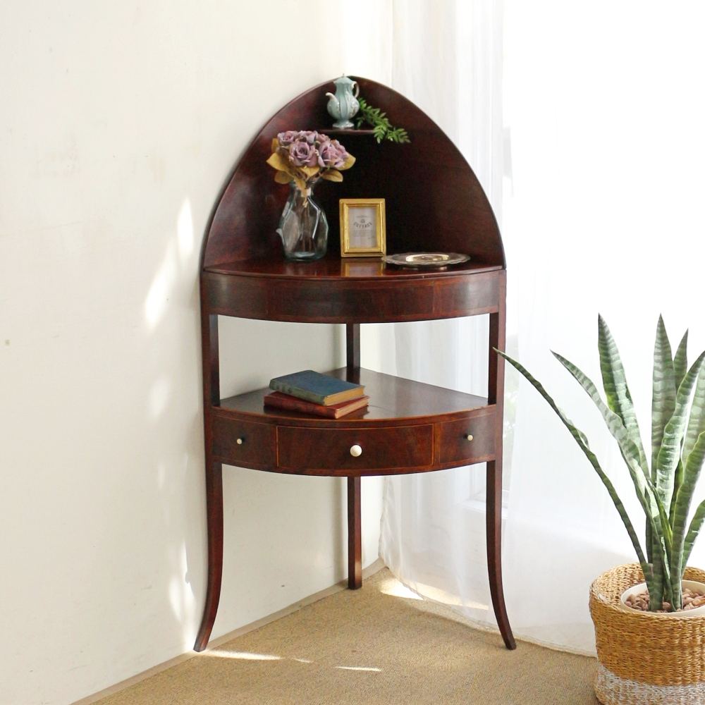 オシャレなマホガニー製♪ コーナーウォッシュスタンド VC103-079