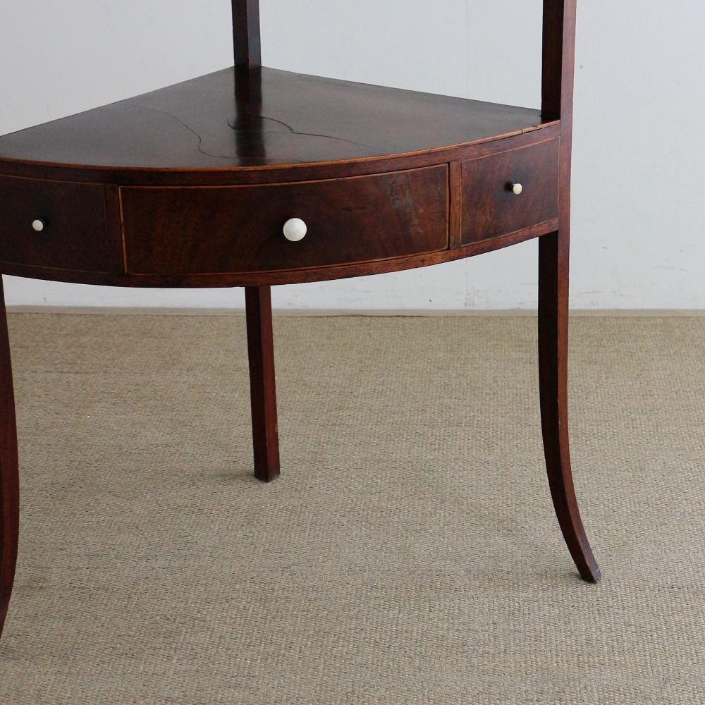 オシャレなマホガニー製♪ コーナーウォッシュスタンド VC103-079