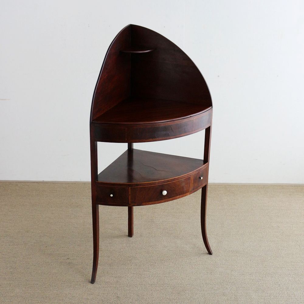 オシャレなマホガニー製♪ コーナーウォッシュスタンド VC103-079