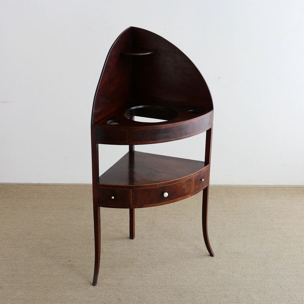 オシャレなマホガニー製♪ コーナーウォッシュスタンド VC103-079