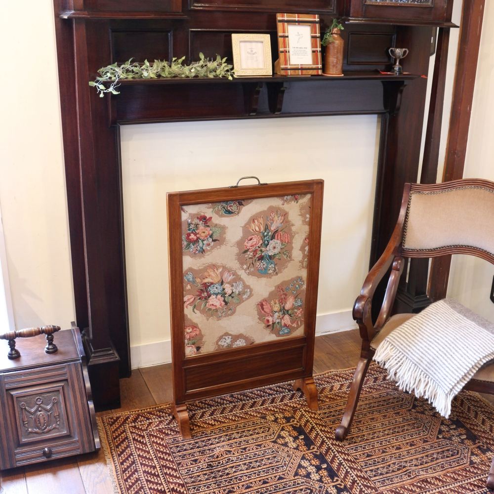 オシャレな花模様♪ ファイヤースクリーン VC103-110