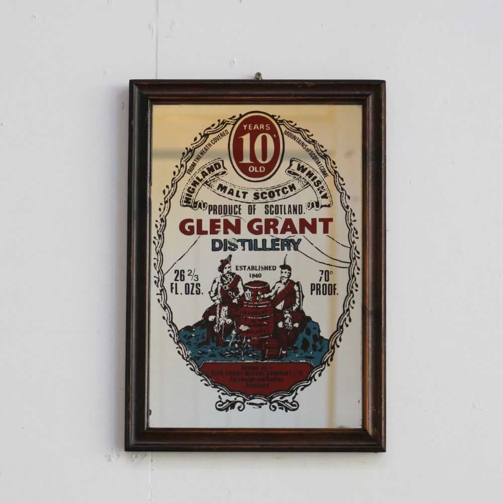 お部屋もオシャレに演出♪ ヴィンテージ パブミラー【Glen Grant/グレングラント】 VC103-336001
