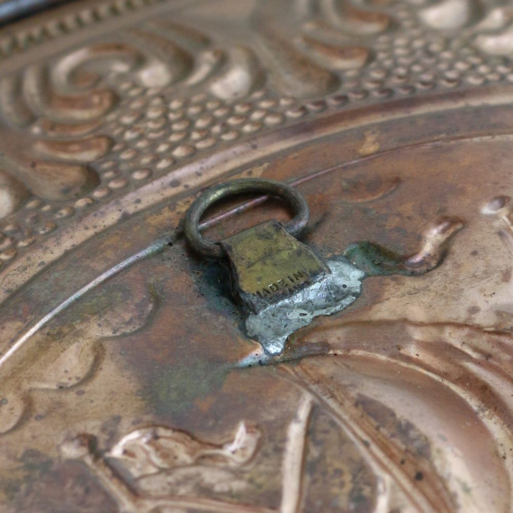 イギリスの船のモチーフ♪ 銅製の壁飾り VC103-342005