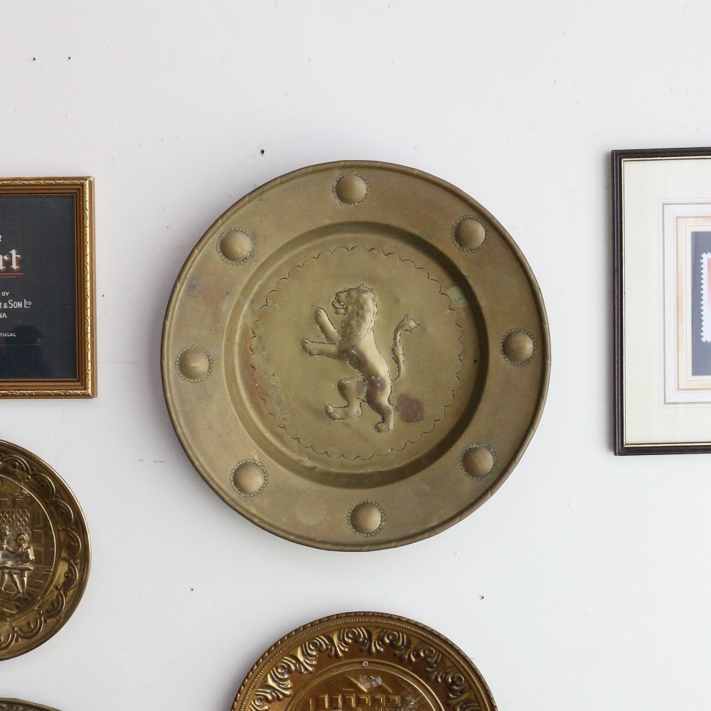 イングランドを象徴するライオンのモチーフ♪ 真鍮の壁飾り VC103-342009