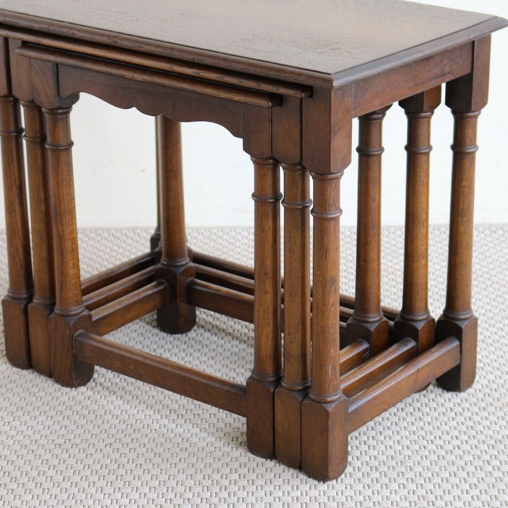 オークの味わい♪ ネストテーブル VC104-046