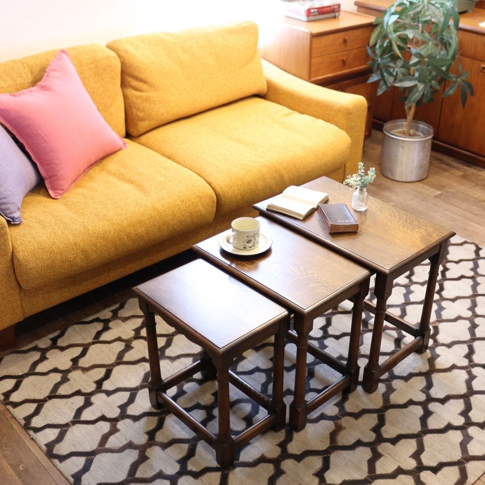 オークの味わい♪ ネストテーブル VC104-046