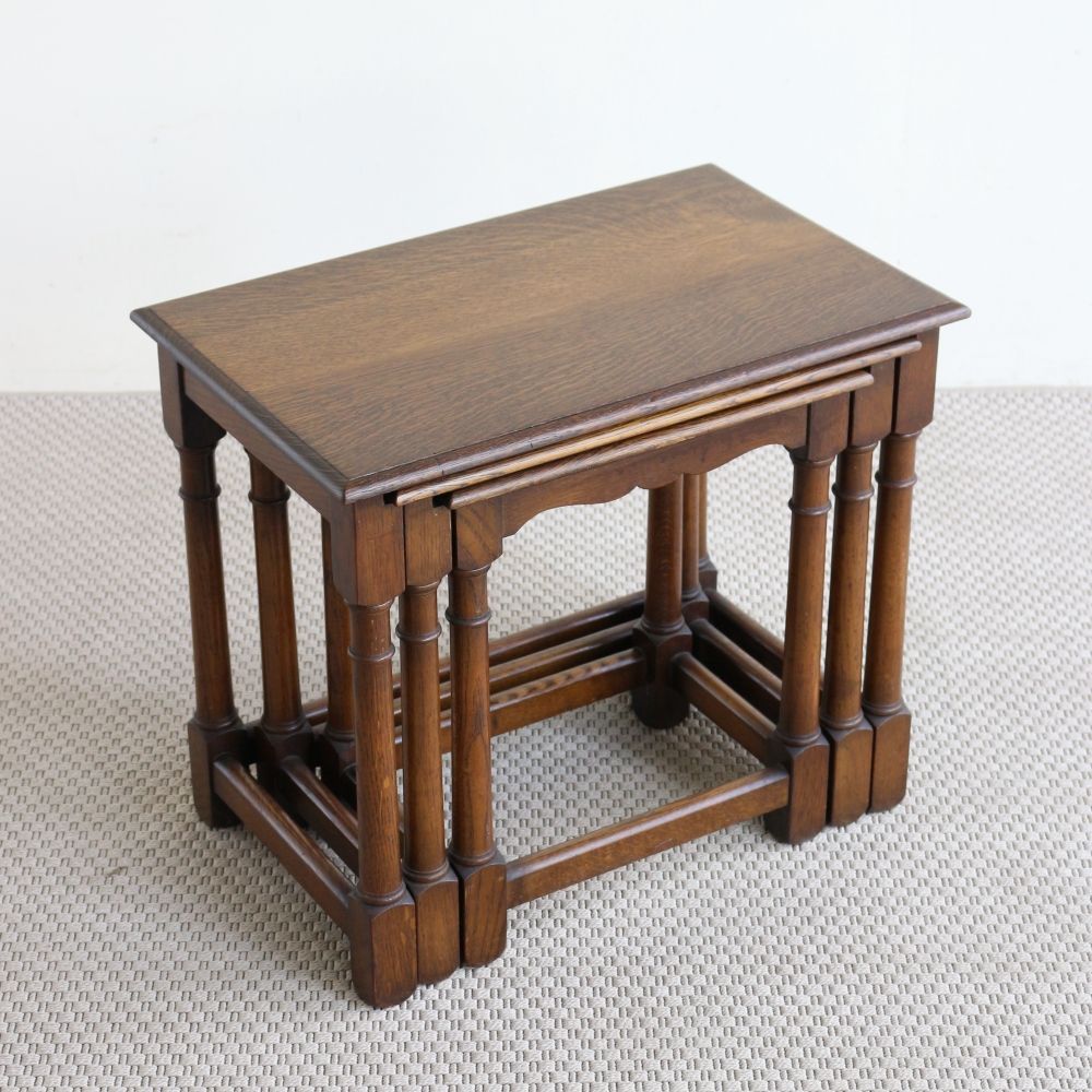 オークの味わい♪ ネストテーブル VC104-046