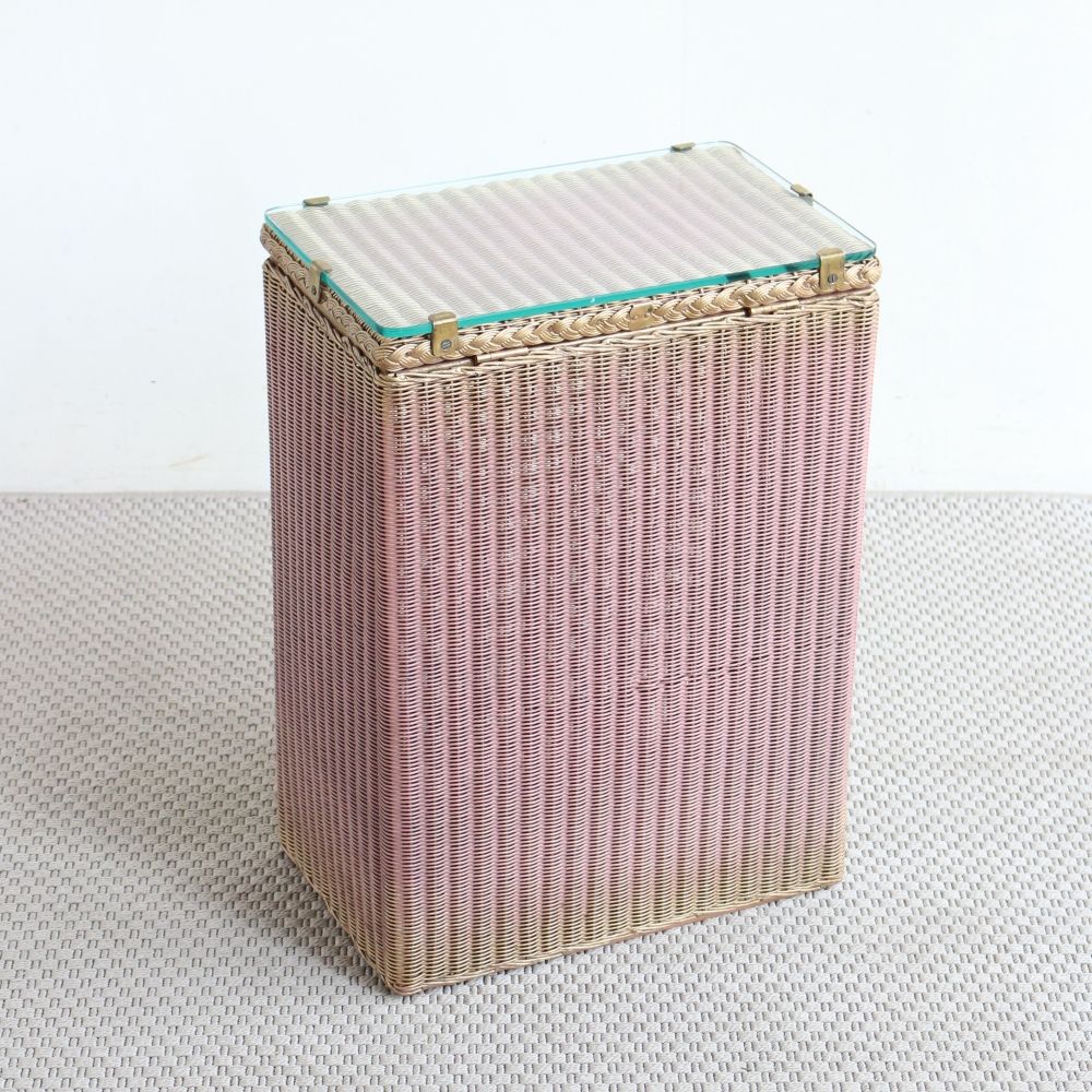 オシャレなガラス天板です♪ ロイドルームバスケット VC104-095