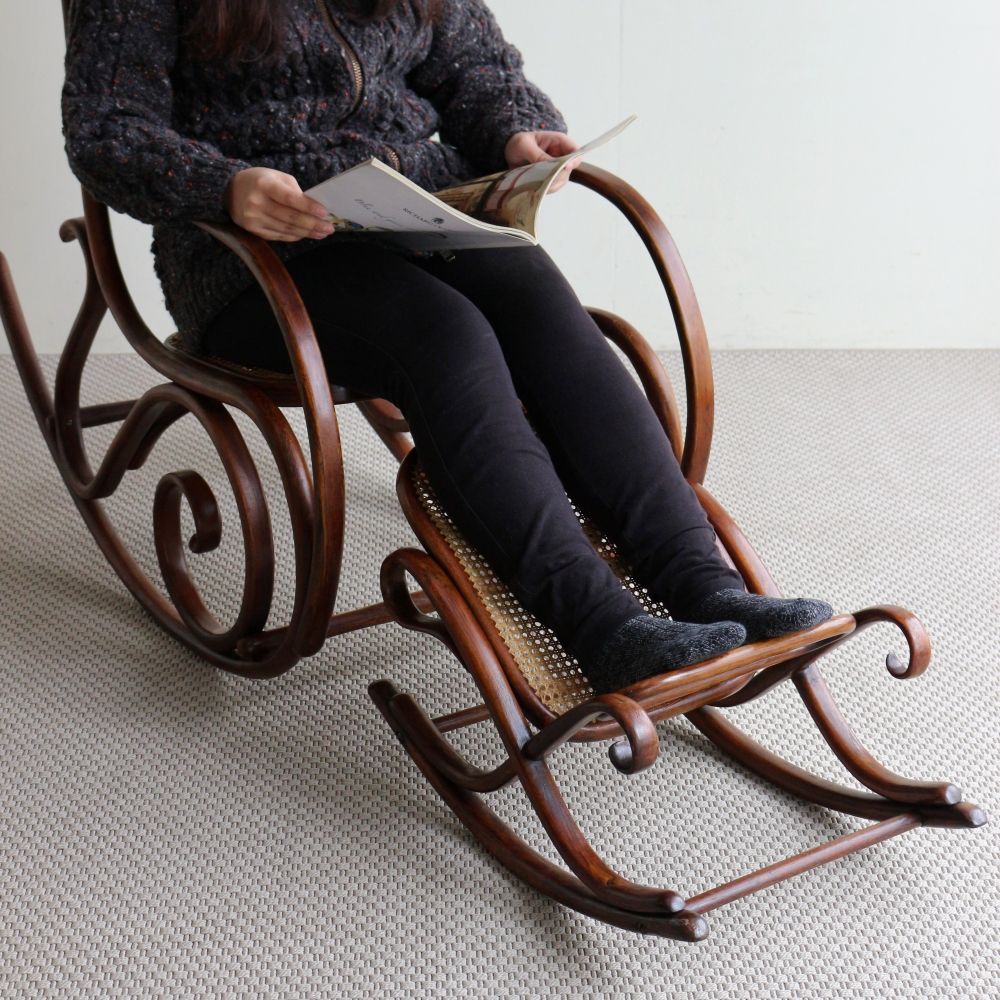 オシャレなベントウッド♪ ロッキングフットスツール VC104-153