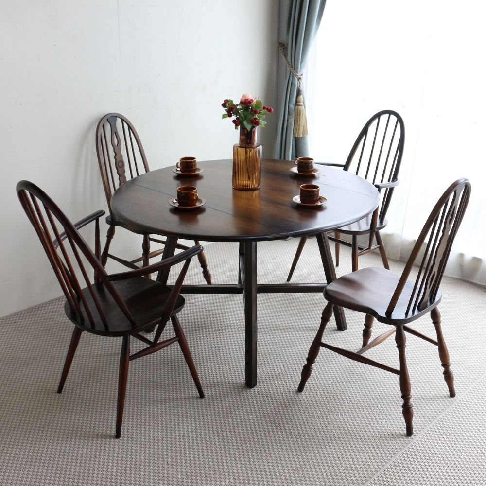 アーコールの丸テーブル♪ ドロップリーフテーブル VC104-159