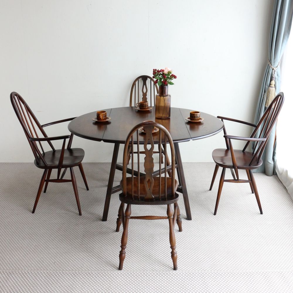 アーコールの丸テーブル♪ ドロップリーフテーブル VC104-159