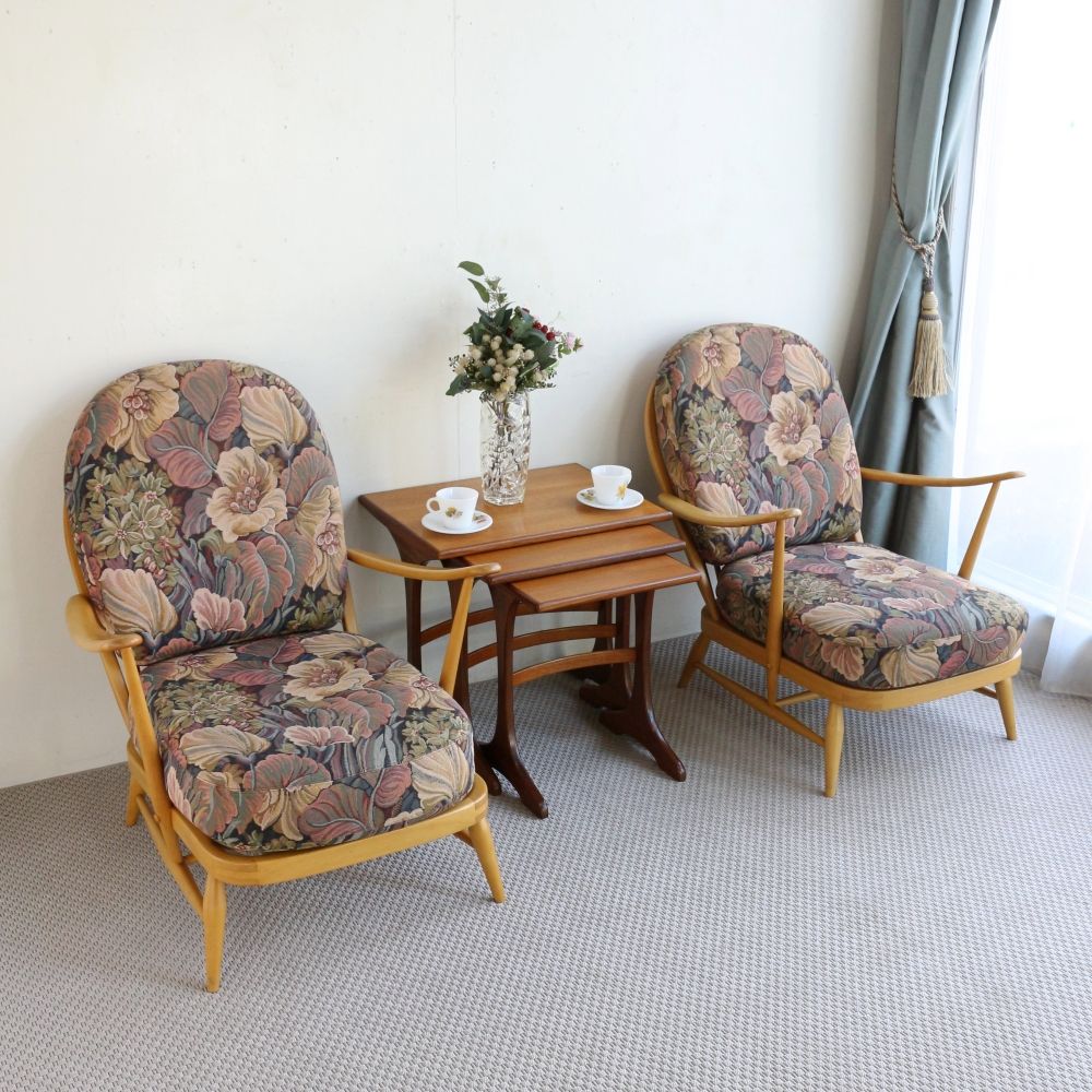 極上のくつろぎ感♪ イージーチェア / ソファ1人掛け【Ercol(アーコール)/No.203】 VC104-462001