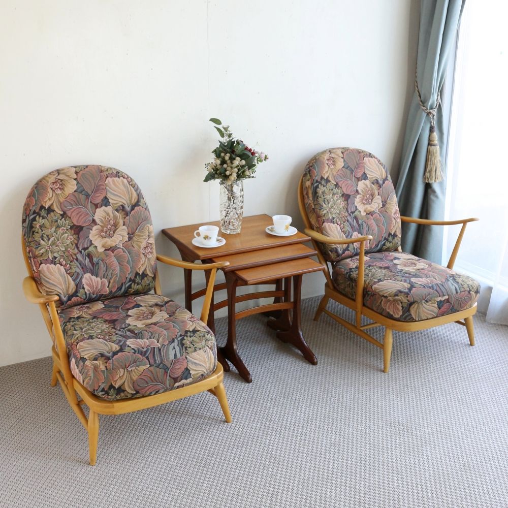 極上のくつろぎ感♪ イージーチェア / ソファ1人掛け【Ercol(アーコール)/No.203】 VC104-462003