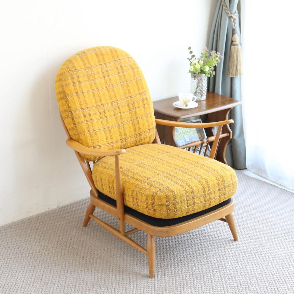くつろぎ1人掛けソファ♪ ヴィンテージ・アーコール イージーチェア【Ercol/No.203】 VC104-462004