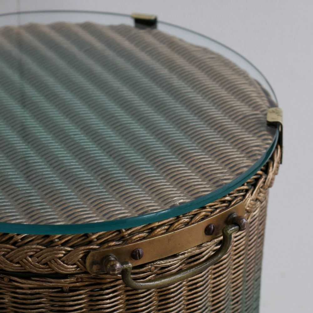 オシャレなガラストップ♪ ロイドルームバスケット VC104-480